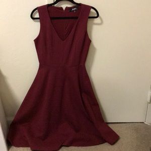 Burgundy skater dress
